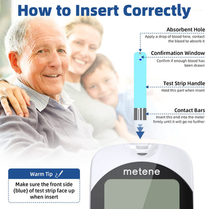 Metene TD-4116 Blood Glucose Test Strips – 200 Count for Metene TD-4116 & Metene S Monitors