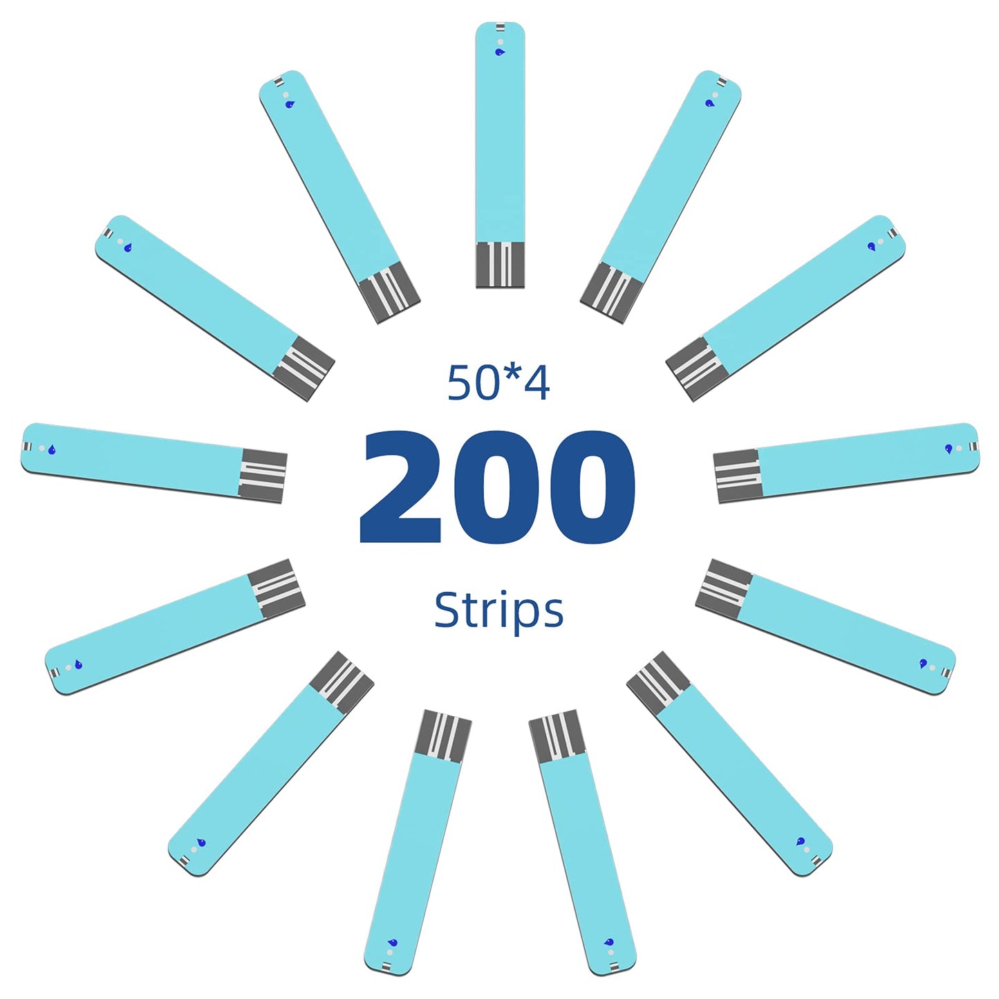 Metene TD-4116 Blood Glucose Test Strips – 200 Count for Metene TD-4116 & Metene S Monitors