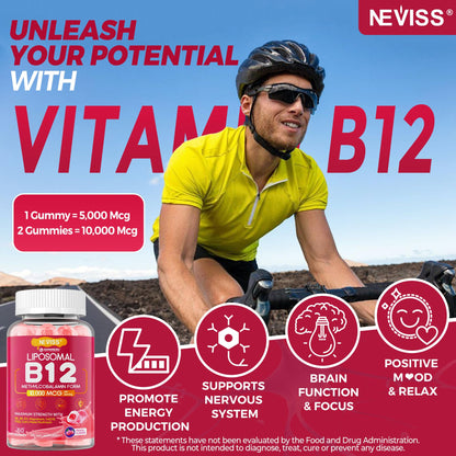 Methyl B12 Gummies 10,000 mcg Liposomal | Energy, Focus & Immunity