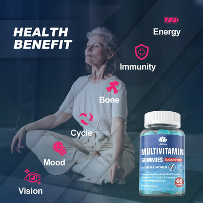 Methylated Multivitamin Gummies for Men & Women – Sugar Free, 120 Ct