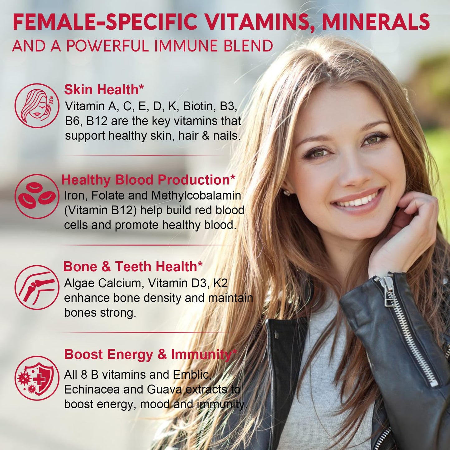 Methylated Multivitamin for Women Gummies – Vegan, Sugar Free, Calcium D3 K2, Iron, B12 | 60 Count