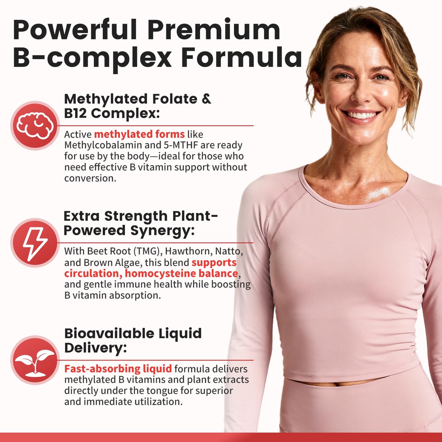Methylated B Complex Liquid Drops - 5000 mcg B12 + 1000 mcg 5-MTHF