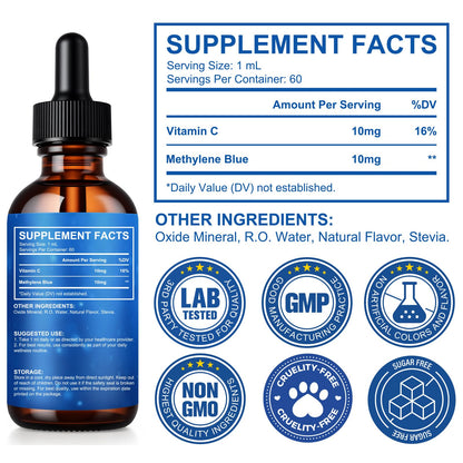 Methylene Blue Pharmaceutical Grade Drops – Brain Health & Energy