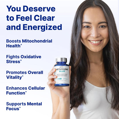 Ultimate Methylene Blue 20mg Capsules — Brain Focus & Energy (USA Made)
