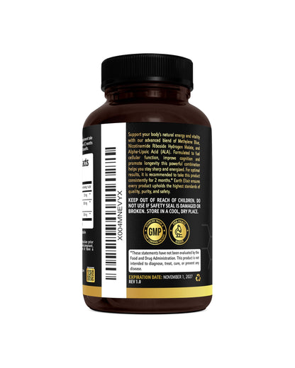 3-in-1 Methylene Blue Capsules – Pharmaceutical-Grade with ALA & NAD | 3 Month Supply