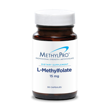 MethylPro L-Methylfolate 15 mg - 5-MTHF | Brain Health, Focus, Calm - 30 Capsules (Pack of 1)