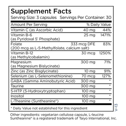 Metabolic Maintenance MetaCalm – GABA L-Theanine Calm & Sleep Support (90 Capsules)