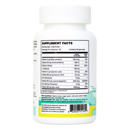 MEWD Teen/Kids Daily Multivitamin Gummy - Mood, Focus & Immunity | Vegan, Gluten Free, Made in USA