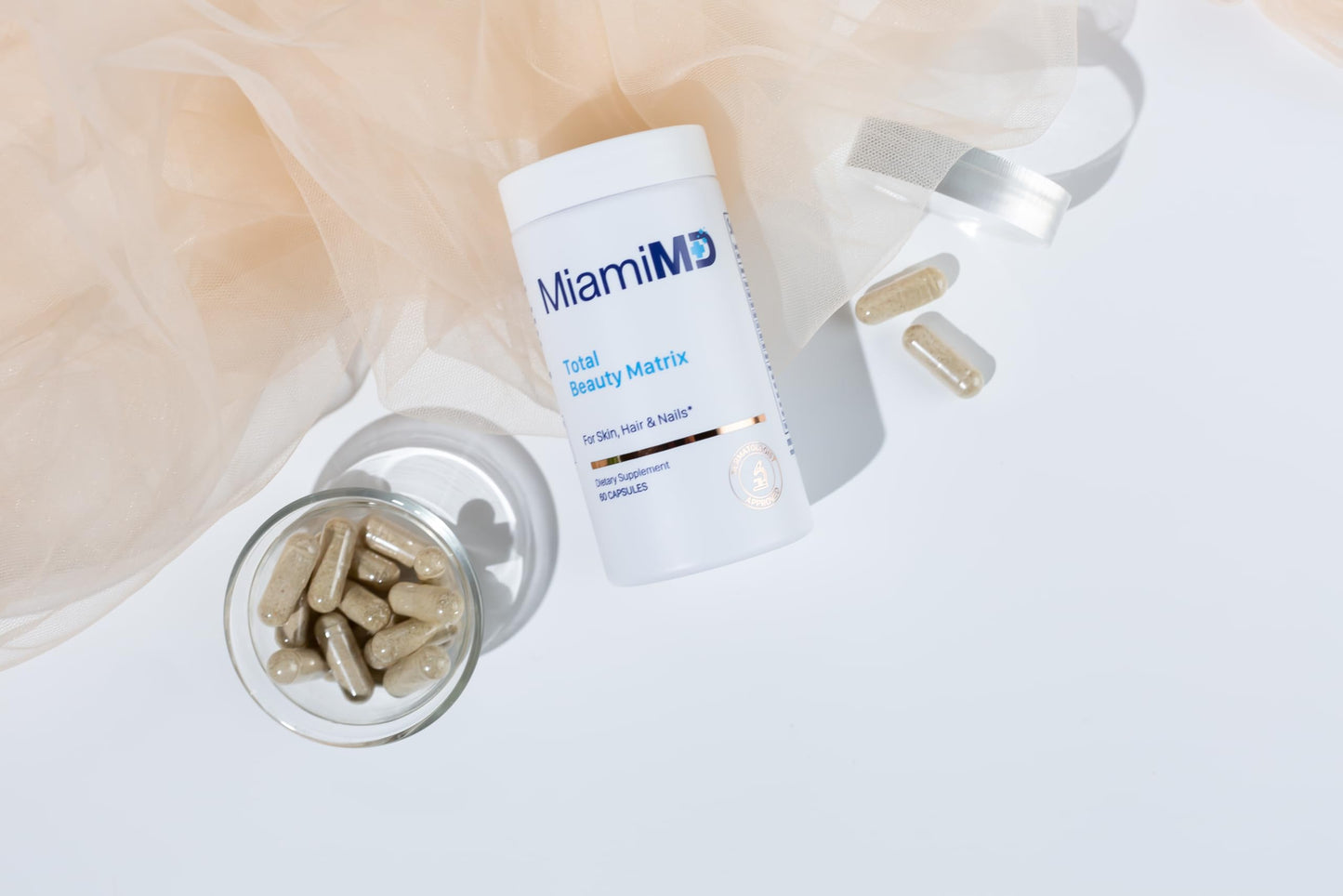 MiamiMD Total Beauty Matrix Collagen Capsules – Hair, Skin & Nails | Cruelty Free, 60 Capsules