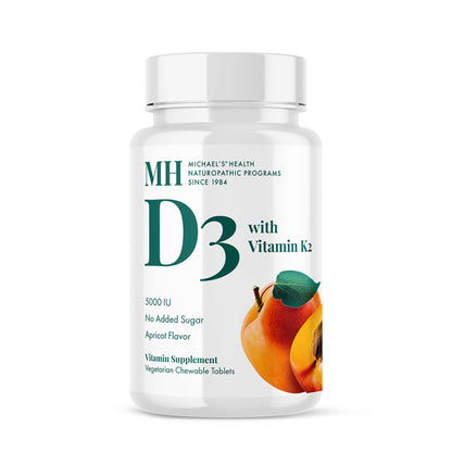 MICHAEL'S Vitamin D3 with K2 - 90 Chewables (Apricot) - Bone & Immune Support