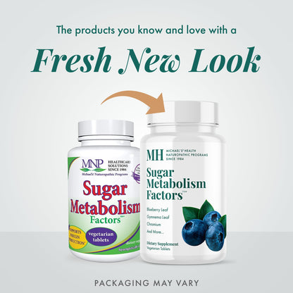 Michael's Health Naturopathic Sugar Metabolism Factors – 90 Vegetarian Tablets, Insulin Production Support, Vegetarian Gluten Free Kosher – 15 Servings