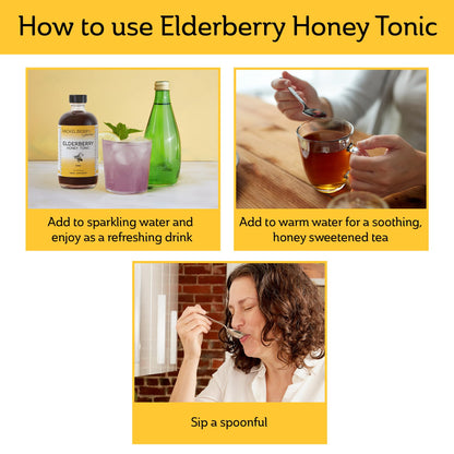 Mickelberry Gardens Elderberry Honey Tonic – 8 oz x 2 Pack | Sambucus Syrup with Elderberry, Honey & ACV