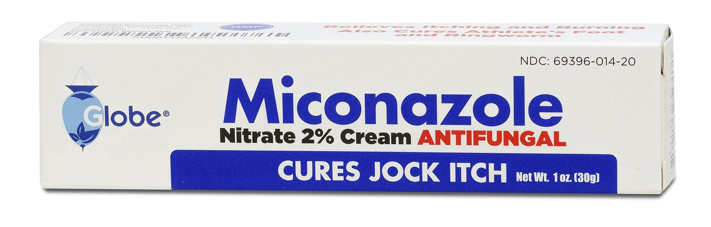 Miconazole Globe 3 Pack 2% Cream – Relief for Athlete's Foot, Jock Itch & Ringworm