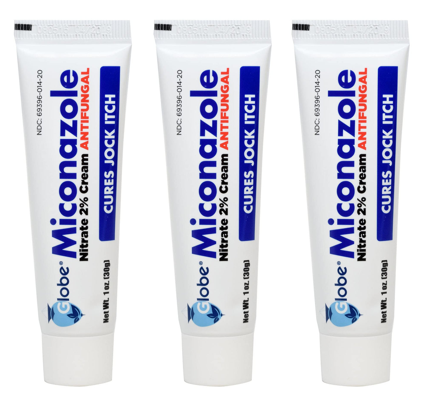 Miconazole Globe 3 Pack 2% Cream – Relief for Athlete's Foot, Jock Itch & Ringworm