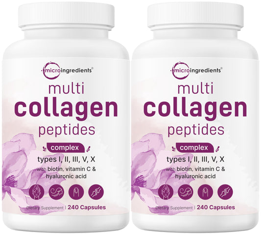Micro Ingredients Multi Collagen Capsules – 480 Capsules, 2-Pack