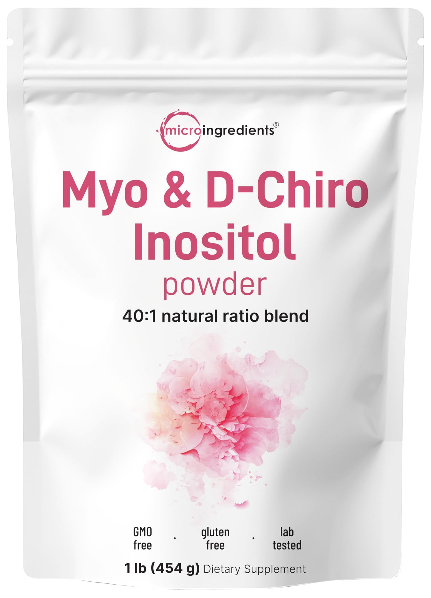 Myo-Inositol & D-Chiro Inositol Powder 1lb - 40:1 for Hormonal Balance