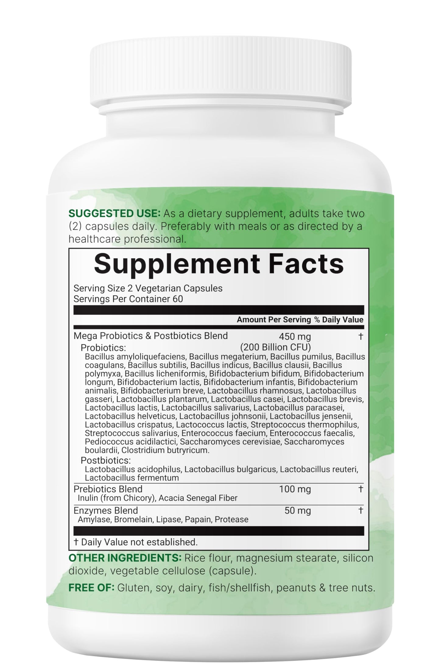 Micro Ingredients Probiotics 200 Billion CFU, 120 Veggie Capsules | Mega Probiotics for Men & Women | 40 Strains with Prebiotics, Postbiotics & Digestive Enzymes | Gut, Immune & Digestive Health
