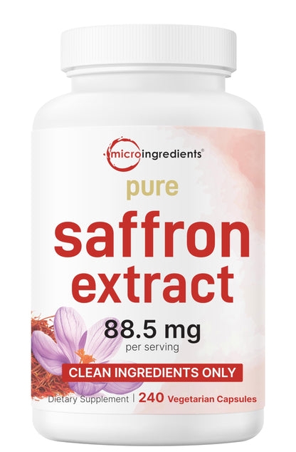 Micro Ingredients Saffron Extract | 240 Veggie Capsules | Mood & Vision