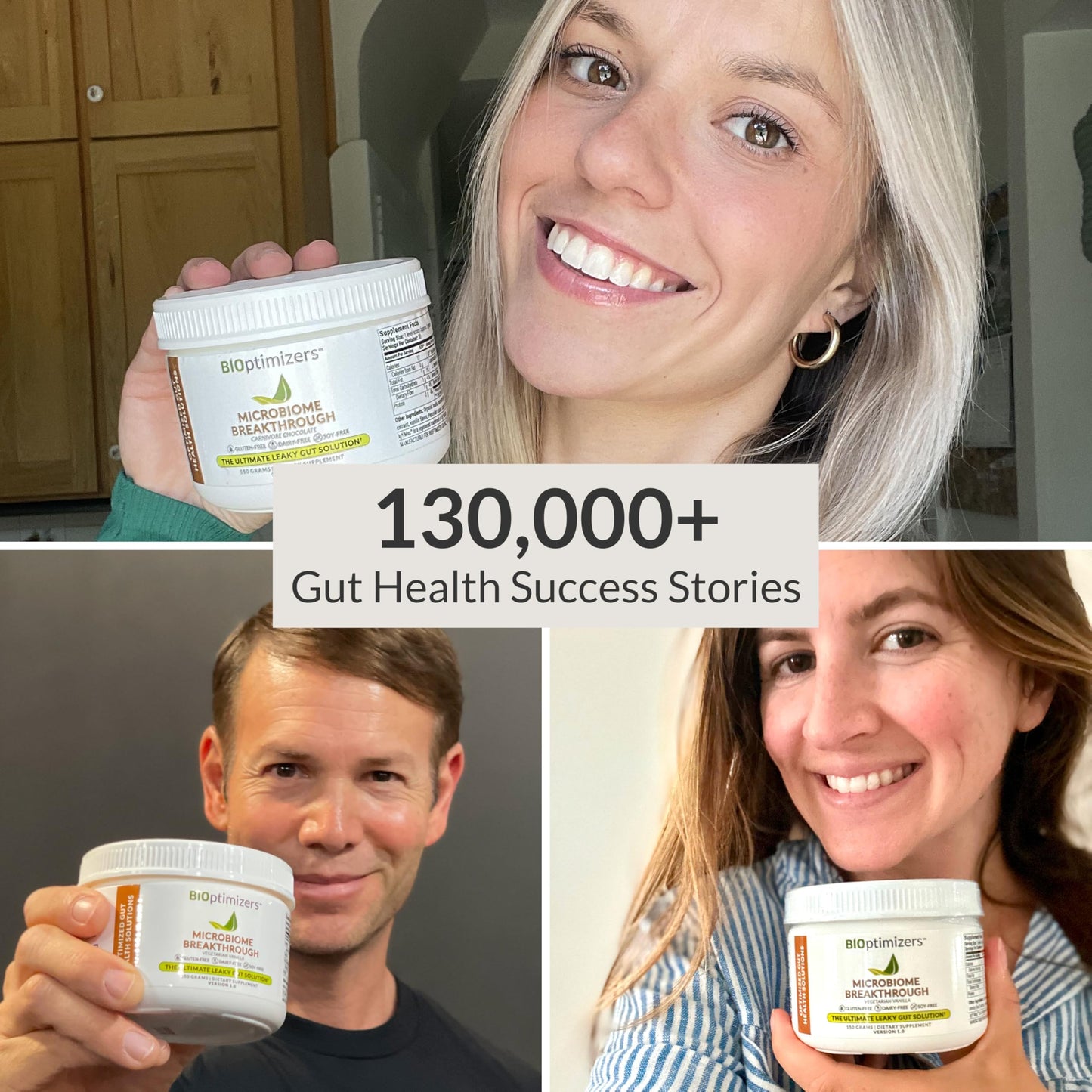 Microbiome Breakthrough Gut Support Powder – Chocolate Flavor | Probiotics, Bone Broth & Collagen (30 Servings)