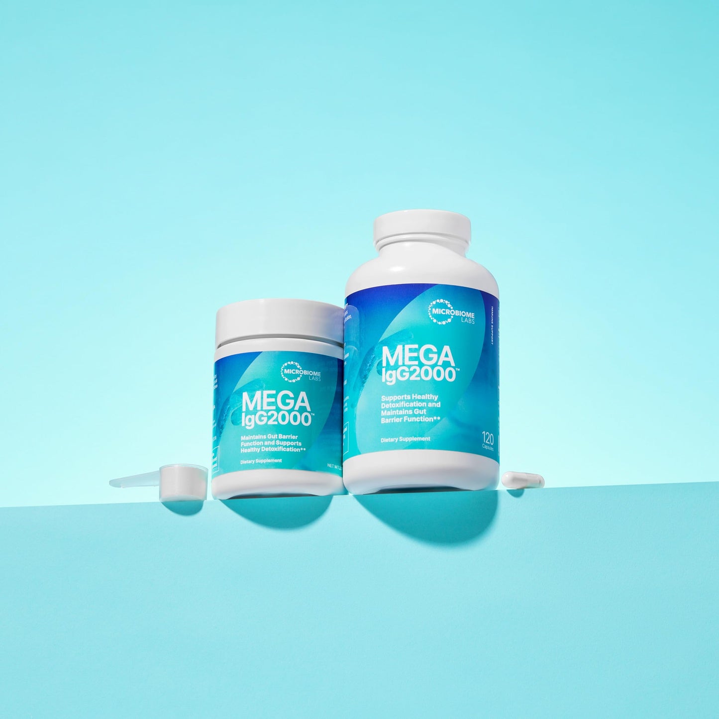 Mega IgG2000 Gut Health Powder – Dairy-Free IgG Immunoglobulin for Women, Men & Kids 2+ | Microbiome Labs (2.1 oz)
