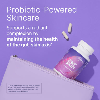 Microbiome Labs SereneSkin - Spore Probiotic Complex with Citrus Polyphenols for Skin Clarity & Gut Health | Daily Skincare Probiotic (60 Capsules)
