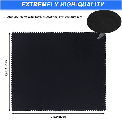 Microfiber Cleaning Cloths 6x7 Inches – 20 Pack in Individual Vinyl Pouches | CKANDAY Glasses & Electronics Cleaning Cloth