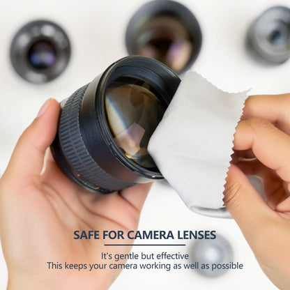 30 Pack Microfiber Cleaning Cloths – Glasses, Screens, Cameras, 7x6 in, Black & Gray, Reusable