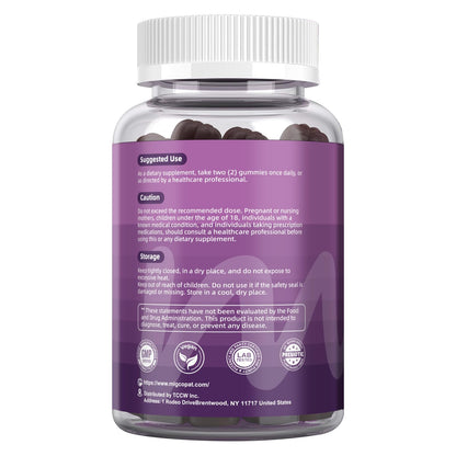 Migcopat Pre Post Probiotics Gummies – 5 in 1 Digestive Support, Blackberry Flavor, 120B CFU, Sugar Free & Vegan | 120 Ct