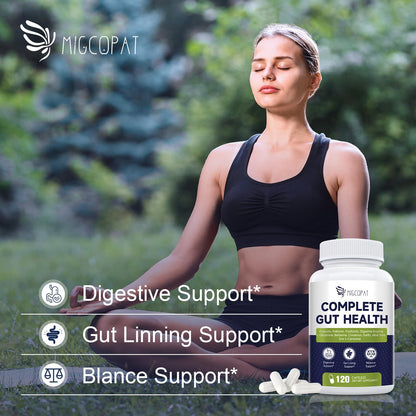 Migcopat Probiotics for Digestive Health – 80B CFU, Prebiotics, Postbiotics & Digestive Enzymes