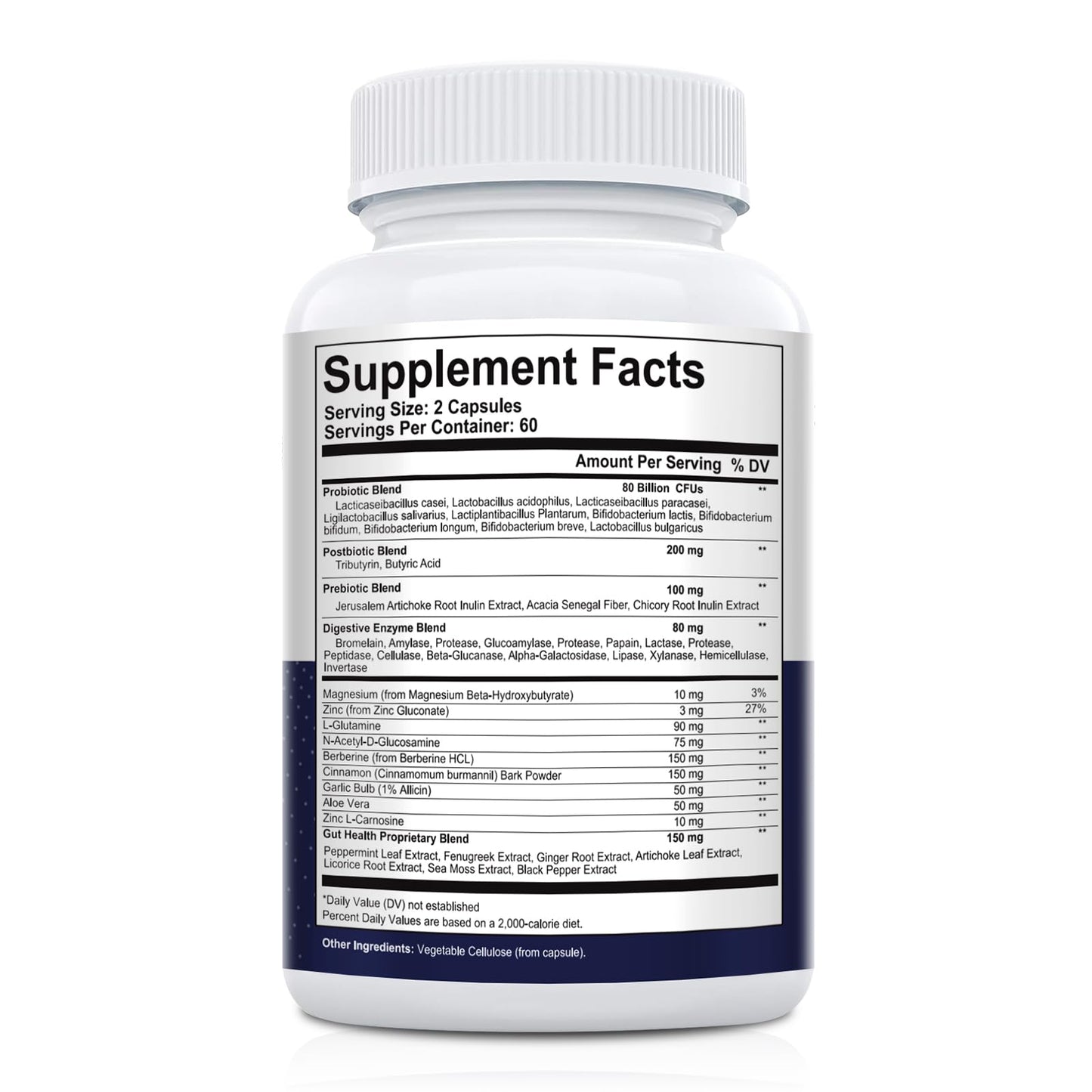 Migcopat Probiotics for Digestive Health – 80B CFU, Prebiotics, Postbiotics & Digestive Enzymes