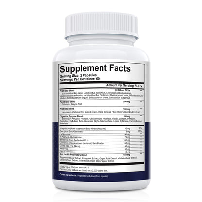 Migcopat Probiotics for Digestive Health – 80B CFU, Prebiotics, Postbiotics & Digestive Enzymes