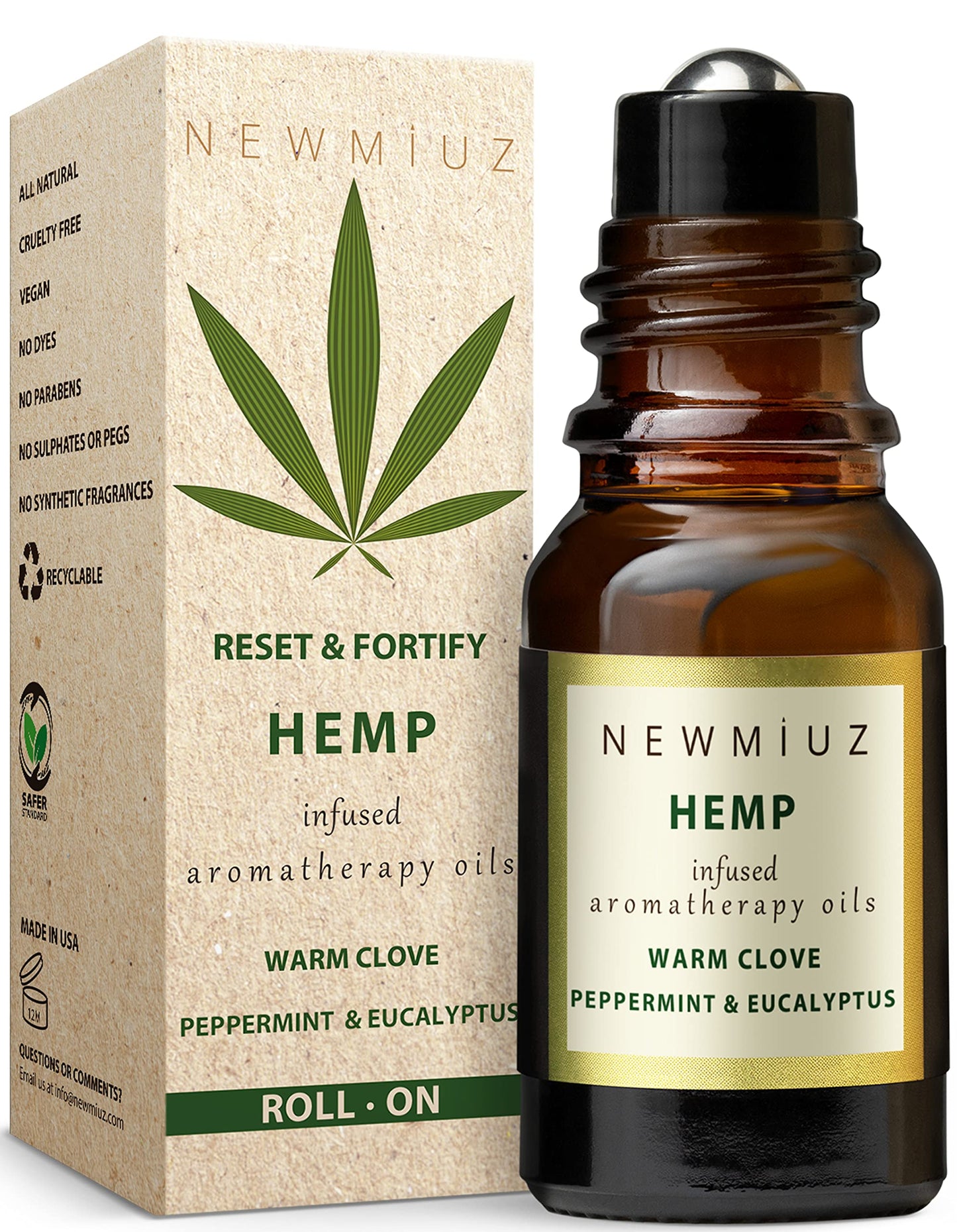 Migraine Headache Roll-On Stick 300mg Hemp Peppermint Eucalyptus Arnica