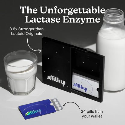 Milky Lactose Intolerance Pills - 10,800 FCC Lactase Enzyme | Dairy Relief