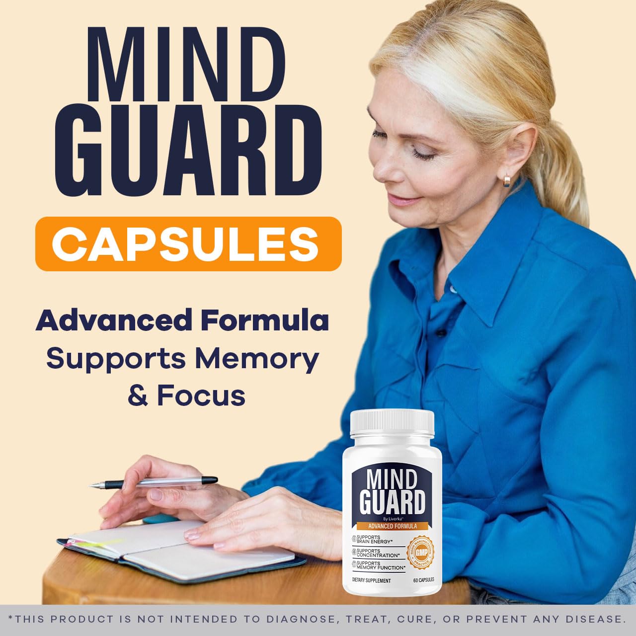 (2 Pack) Mind Guard Brain Supplement - Memory & Focus Support, 120 Capsules