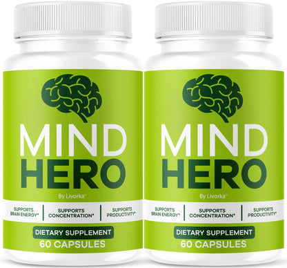 Mind Hero Capsules – 2-Pack Brain Health & Memory Support