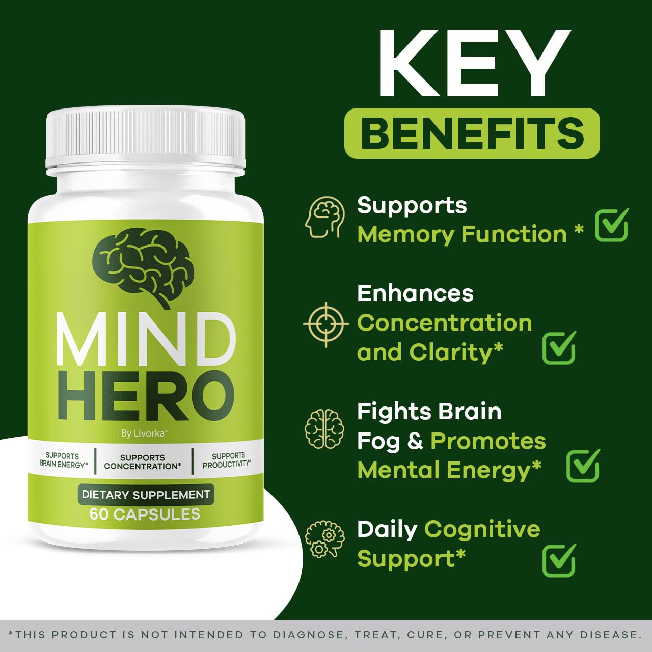Mind Hero Capsules – 2-Pack Brain Health & Memory Support