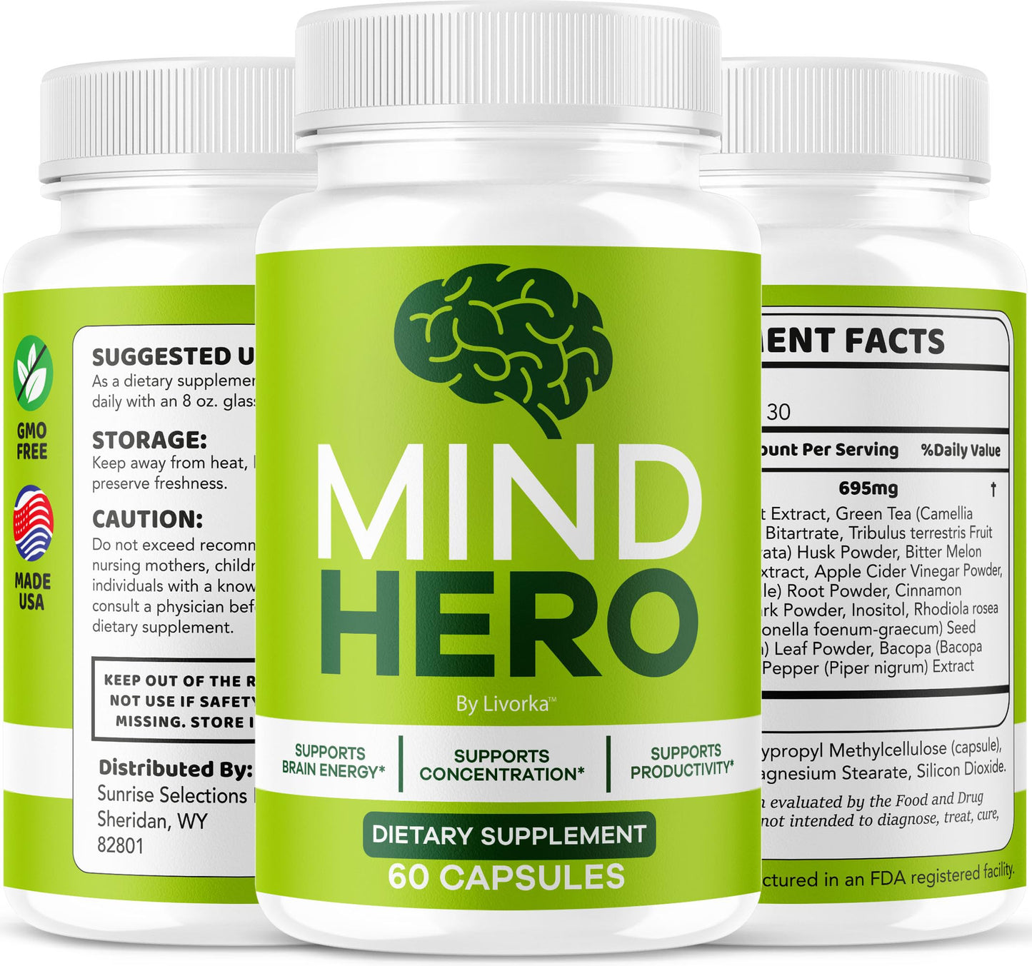 Mind Hero Capsules – 2-Pack Brain Health & Memory Support