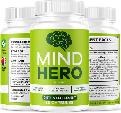 Mind Hero Capsules – 2-Pack Brain Health & Memory Support