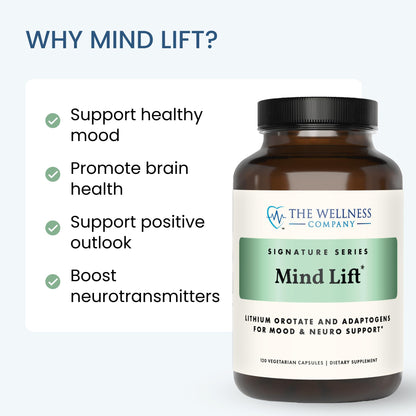 Mind Lift by The Wellness Company — Mood Support, Focus & Cognitive Health | 120 capsules