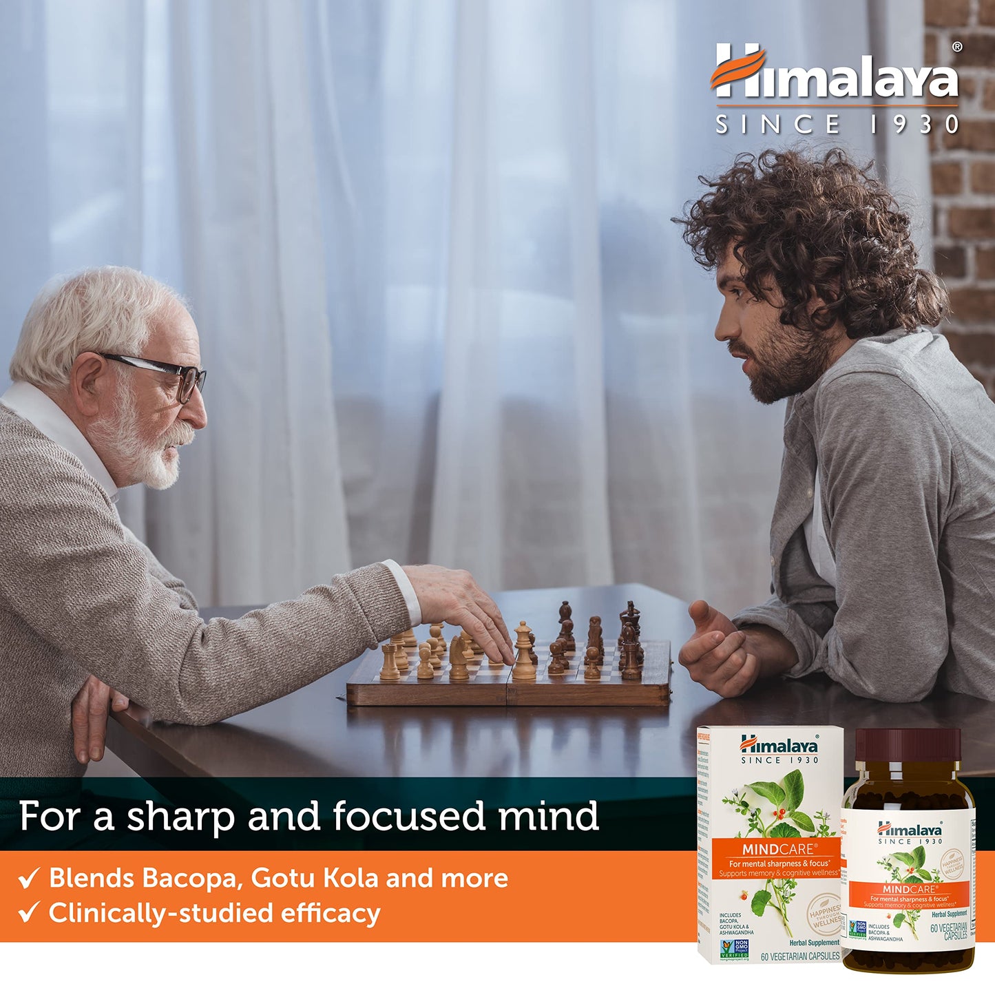 Himalaya MindCare Nootropic Brain Supplement – 1170 mg, 120 Capsules