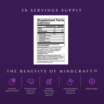 Apothékary Mindcraft: Focus, Cognition & Longevity Drops with Lion’s Mane & Cordyceps