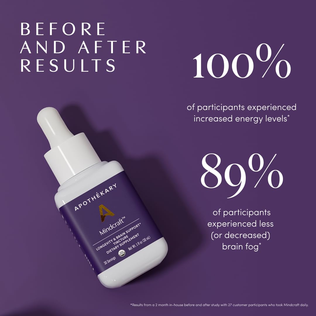 Apothékary Mindcraft: Focus, Cognition & Longevity Drops with Lion’s Mane & Cordyceps