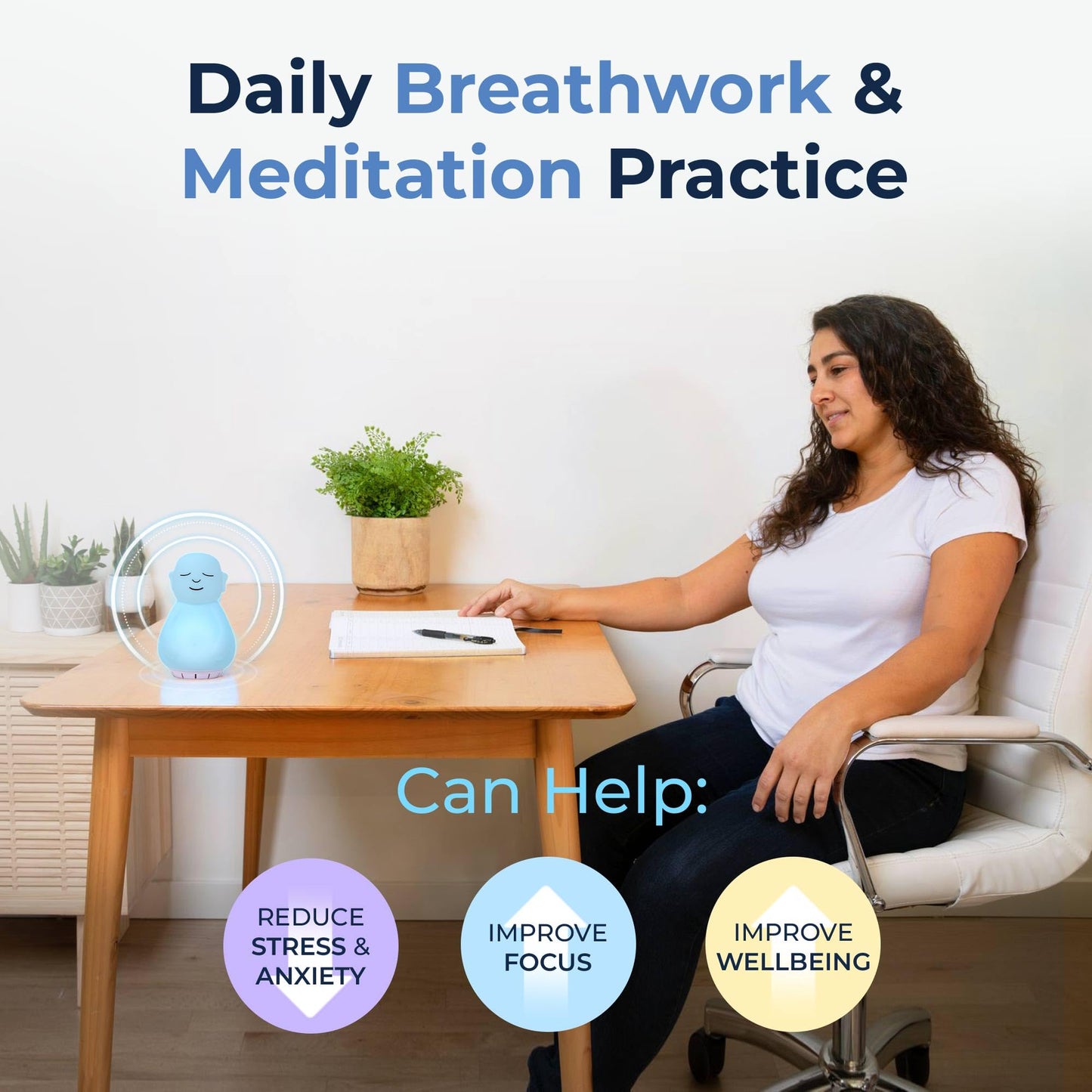 Mindsight Breathing Buddha: Guided Visual Meditation Tool for Mindfulness and Stress Relief