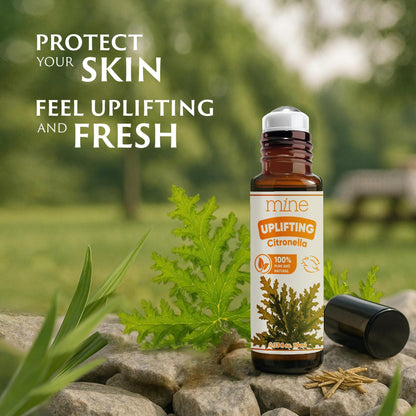 Mine Citronella Oil Roll On – 100% Natural Citronella Essential Oil for Skin, Roller for Outdoor Camping, Hiking, Picnics, Travel
