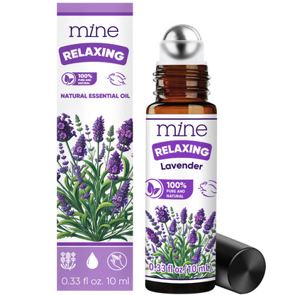 Mine Lavender Essential Oil Roll On - 100% Pure Lavender Oil for Skin