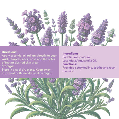 Mine Lavender Essential Oil Roll On - 100% Pure Lavender Oil for Skin