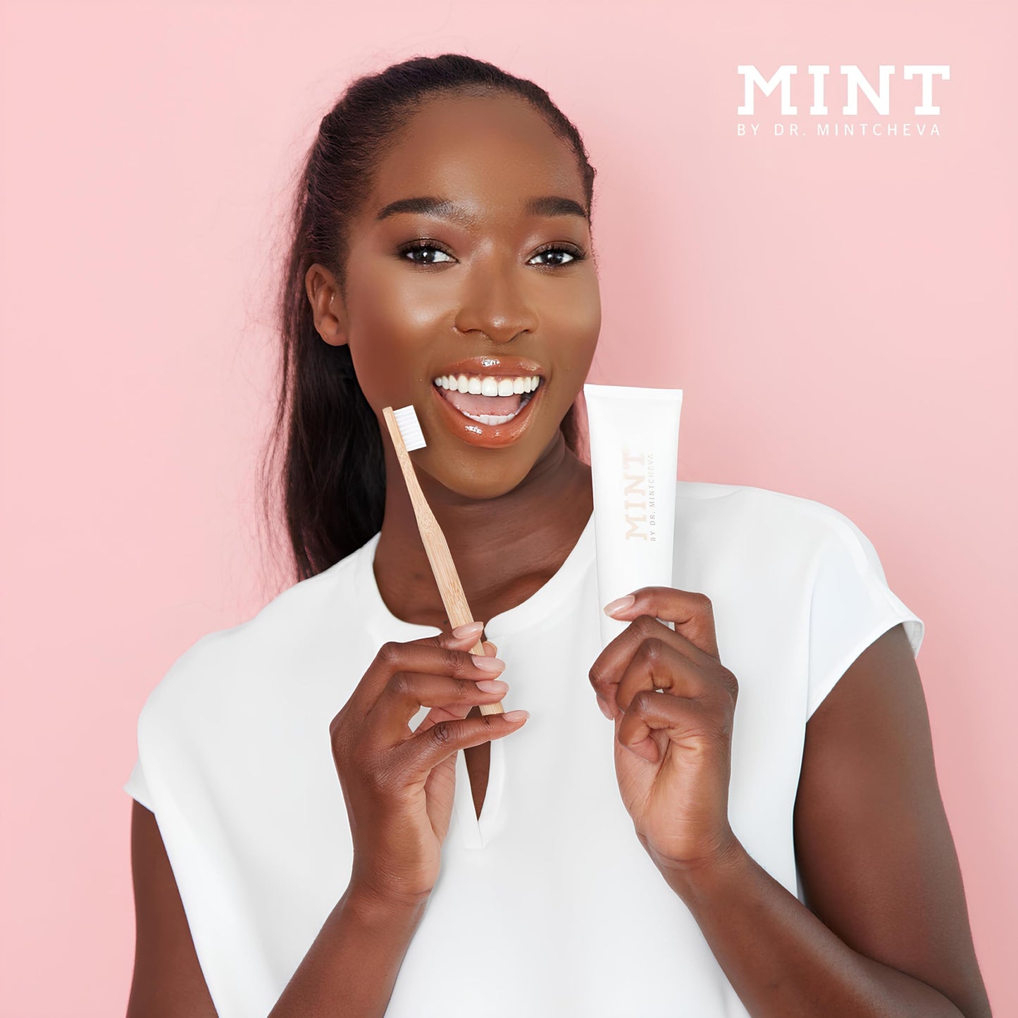 Mint Hollywood Smile Toothpaste 85 ml - Fluoride-Free Vegan Whitening