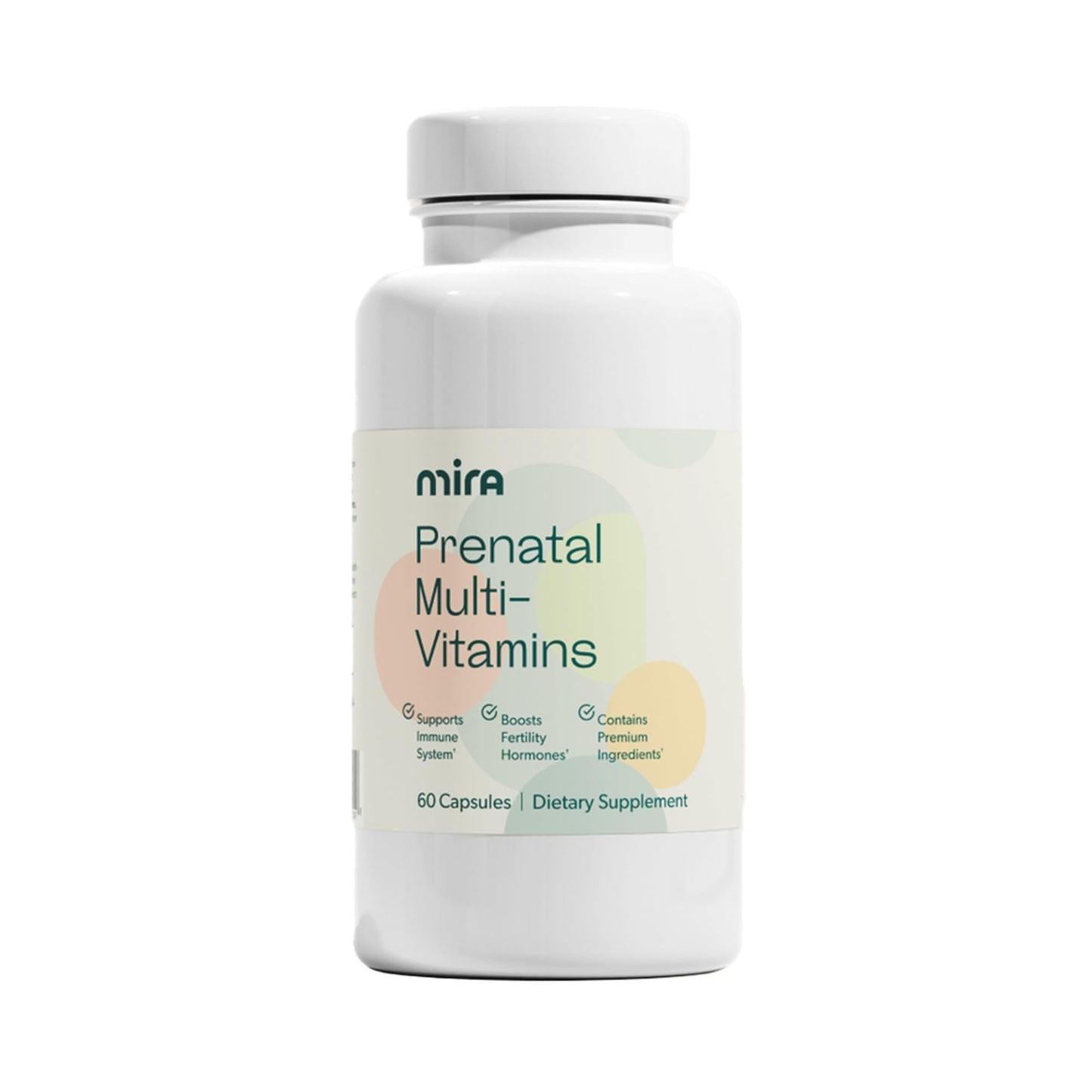 MIRA Prenatal Multivitamins for Women – Folate & Choline | 60 Capsules (30 Servings) | 1 Pack