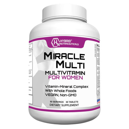 MiracleMulti Women Multivitamin with Probiotics - Immune Support & Energy | 60 Servings | Non-GMO