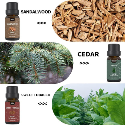 MISIJI Essential Oils Set - 6x10ml for Diffusers, Aromatherapy & DIY